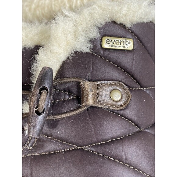 UGG Waterproof Event Brown Vibram Winter Snow Boots Women's US 7 EU 38 Sherpa - Picture 11 of 14
